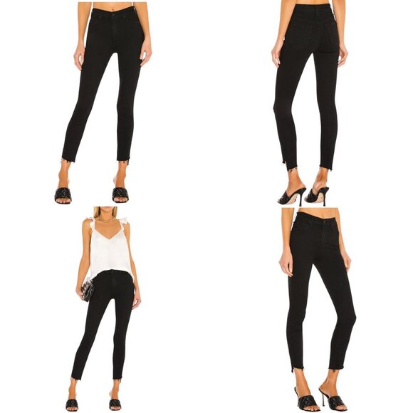 Mother Stunner Zip Ankle Step Fray Jeans Size 23 In Not Guilty Raw Frayed Hem - Picture 14 of 15